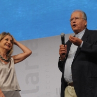Foto Nicoloro G. 08/09/2012 Riccione ( Rimini ) Terza e conclusiva giornata della diciottesima edizione del " Premio Ilaria Alpi ", premio giornalistico televisivo che gode dell' Alto Patronato della Presidenza della Repubblica. nella foto Tiziana Ferrario – Nuccio Fava