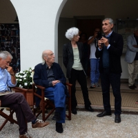 Foto Nicoloro G.  04/09/2014   Riccione ( Rimini )  Ventesima edizione del " Premio giornalistico televisivo Ilaria Alpi " a venti anni dall' uccisione della giornalista di Rai 3 e del suo cameraman avvenuta a Mogadiscio il 20 marzo 1994. nella foto da sinistra Flavio Fusi, Italo Moretti, Mariangela Gritta Grainer, Pasquale D' Alessio e Paola Gennari Santori.