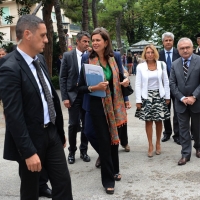 Foto Nicoloro G. 05/09/2014  Riccione ( Rimini )  Seconda giornata della ventesima edizione del " Premio giornalistico televisivo Ilaria Alpi " a venti anni dall' uccisione della giornalista di Rai 3 e del suo cameraman avvenuta a Mogadiscio il 20 marzo 1994. nella foto il presidente della Camera Laura Boldrini è intervenuta ad un dibattito sulla desecretazione del caso.