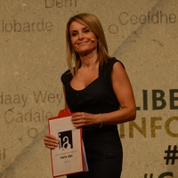 Foto Nicoloro G. 07/09/2013 Riccione ( Rimini ) Serata finale di premiazioni della diciannovesima edizione del " Premio giornalistico televisivo Ilaria Alpi ". nella foto Federica Gentile