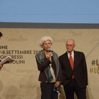 Foto Nicoloro G. 07/09/2013 Riccione ( Rimini ) Serata finale di premiazioni della diciannovesima edizione del " Premio giornalistico televisivo Ilaria Alpi ". nella fotoGiorgio Zanchini – Mariangela Gritta