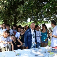 Foto Nicoloro G. 06/09/2013 Riccione ( Rimini ) Diciannovesima edizione del " Premio giornalistico televisivo Ilaria Alpi ". nella foto Claudio Santini e i ragazzi di Radio Immaginaria