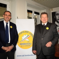 Foto Nicoloro G. 18/01/2013 Milano Presentazione del ” Centro popolare Lombardo con Ambrosoli per la Lombardia “. nella foto Enrico Marcora – Valerio Bettoni