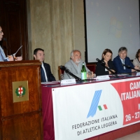 Foto Nicoloro G. 27/06/2013 Milano Presentazione dei Campionati Italiani Assoluti di Atletica che si terranno all' Arena Civica di Milano il 26-27-28 Luglio 2013. nella foto Walter Brambilla – Antonio Rossi – Alfio Giomi – Chiara Bisconti – Pierluigi Marzorati – Chiara Vanni 
