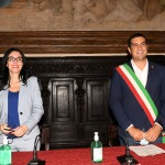 Foto Nicoloro G.   15/09/2020   Ravenna   Con l\' intervento della ministra dell\' Istruzione si e\' svolta la presentazione dei progetti scolastici dedicati a Dante, in occasione del 700° anno dalla morte del Sommo Poeta. nella foto la ministra Lucia Azzolina e il sindaco di Ravenna Michele de Pascale.