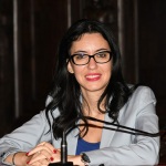 Foto Nicoloro G.   15/09/2020   Ravenna   Con l' intervento della ministra dell' Istruzione si e' svolta la presentazione dei progetti scolastici dedicati a Dante, in occasione del 700° anno dalla morte del Sommo Poeta. nella foto la ministra dell' Istruzione Lucia Azzolina.