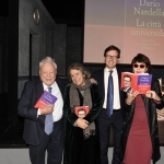 Foto Nicoloro G.   21/11/2022   Milano   Presentazione del libro \' La citta\' universale \' del sindaco di Firenze Dario Nardella. nella foto da sinistra Piergaetano Marchetti, Andree Ruth Shammah,  Dario Nardella  ed Elisabetta Sgarbi.