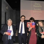 Foto Nicoloro G.  21/11/2022    Milano   Presentazione del libro \' La citta\' universale \' del sindaco di Firenze Dario Nardella. nella foto da sinistra Piergaetano Marchetti, Dario Nardella, Elisabetta Sgarbi e Andree Ruth Shammah.