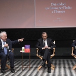 Foto Nicoloro G.   21/11/2022   Milano   Presentazione del libro ' La citta' universale ' del sindaco di Firenze Dario Nardella. nella foto da sinistra Piergaetano Marchetti, Giuseppe Sala, Dario Nardella.