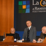 Foto Nicoloro G.   12/02/2020   Ravenna   Presentazione del libro \' L\' Italia del Pere-Lachaise \' Sottotitolo \' Italiani di Francia e Francesi d\' Italia. Storie straordinarie di vite immortali\'. Un progetto che intende valorizzare la memoria di piuì di 50 personaggi illustri italiani o francesi di origine italiana la cui sepoltura e\' presso il cimitero di Pere-Lachaise, il piu\' grande di Parigi e tra i piu\' celebri al mondo. Il progetto e\' promosso dal Comites, Comitato degli Italiani eletti all\' Estero, dal Consolato Generale d\' Italia a Parigi e dal Ministero degli Esteri. nella foto da sinistra Emilia Gatto, Antonio Patuelli, Giannantonio Mingozzi e Ernesto Giuseppe Alfieri.