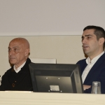 Foto Nicoloro G.   16/02/2019    Ravenna   Presentazione del libro ' Sicurezza e' Liberta' '. nella foto l' ex ministro Marco Minniti, autore del libro, a sinistra, e il sindaco di Ravenna Michele de Pascale.