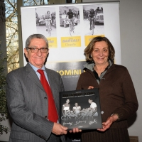 Foto Nicoloro G. 18/03/2011 Milano Presentazione del libro " Tre uomini d' oro " dedicato ai campioni del ciclismo Fiorenzo Magni, Fausto Coppi e Gino Bartali. nella foto Andrea Bartali – Marina Coppi