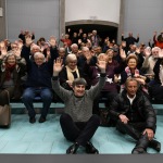 Foto Nicoloro G.   10/01/2020   Ravenna    Presentazione del movimento dei \' sardoni \' nato qui\' a Ravenna con lo scopo di coinvolgere e portare in piazza gli ultrasettantenni ancora decisi a mantenere un impegno politico e portare l\' attenzione su temi quali il welfare o le politiche per anziani e disabili. nella foto, da sinistra, Daniele Perini, ideatore dell\' iniziativa, e il filosofo Stefano Bonaga, che appoggia l\' iniziativa.