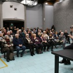 Foto Nicoloro G.   10/01/2020   Ravenna    Presentazione del movimento dei \' sardoni \' nato qui\' a Ravenna con lo scopo di coinvolgere e portare in piazza gli ultrasettantenni ancora decisi a mantenere un impegno politico e portare l\' attenzione su temi quali il welfare o le politiche per anziani e disabili. nella foto l\' ideatore dell\' iniziativa Daniele Perini parla ai presenti in sala.