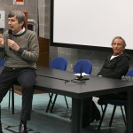Foto Nicoloro G.   10/01/2020   Ravenna    Presentazione del movimento dei \' sardoni \' nato qui\' a Ravenna con lo scopo di coinvolgere e portare in piazza gli ultrasettantenni ancora decisi a mantenere un impegno politico e portare l\' attenzione su temi quali il welfare o le politiche per anziani e disabili. nella foto, da sinistra, Daniele Perini, ideatore dell\' iniziativa, e il filosofo Stefano Bonaga, che appoggia l\' iniziativa.