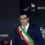 28/10/2019  Ravenna   Presentazione del progetto Iswec (Inertial Sea Energy Converter), organizzato da Eni per produrre energia dal moto ondoso, alla presenza del presidente del Consiglio. In occasione dell’evento sarà anche firmato un importante accordo con Fincantieri, Terna e CDP. nella foto il sindaco di Ravenna Michele De Pascale.