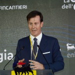 Foto Nicoloro G.   28/10/2019  Ravenna   Presentazione del progetto Iswec (Inertial Sea Energy Converter), organizzato da Eni per produrre energia dal moto ondoso, alla presenza del presidente del Consiglio. In occasione dell’evento sarà anche firmato un importante accordo con Fincantieri, Terna e CDP. nella foto l' a.d. di CDP Fabrizio Palermo.