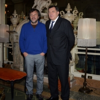 Foto Nicoloro G.   17/11/2014   Milano   Presentazione della stagione lirica 2014-2015 del teatro La Fenice. nella foto il regista Emir Kusturica, a sinistra, e il presidente della repubblica Serba di Bosnia ed Erzegovina Milorad Dodik.
