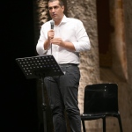 Foto Nicoloro G.   30/07/2020   Ravenna    Presentazione del programma delle celebrazioni per i 700 anni dalla morte di Dante Alighieri. nella foto il sindaco di Ravenna Michele De Pascale.