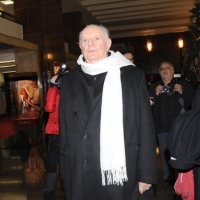 Foto Nicoloro G. Milano 15/12/2010 Presentazione dello spettacolo ” Mistero buffo ” che dopo 41 anni torna in scena a Milano al teatro Nuovo dal 04 al 16 gennaio 2011.  nella foto Il premio Nobel per la Letteratura Dario Fo