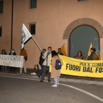 Foto Nicoloro G.   11/10/2022   Ravenna   Presentazione pubblica del progetto del rigassificatore al largo di Ravenna. nella foto manifestanti contrari al rigassificatore.