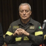 Foto Nicoloro G.   11/10/2022   Ravenna   Presentazione pubblica del progetto del rigassificatore al largo di Ravenna. nella foto Michele De Vincentis direttore regionale Vigili del Fuoco.