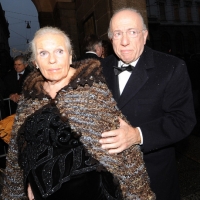 Foto Nicoloro G. Milano 07/12/2010 Tradizionale inaugurazione della stagione lirica al teatro alla Scala con l' opera " La Valchiria ". nella foto Fedele Confalonieri con la moglie