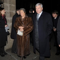Foto Nicoloro G. 07/12/2011 Milano Apertura della stagione 2011-2012 del teatro alla Scala con il " Don Giovanni " di Mozart. nella foto Carlo Sangalli e signora