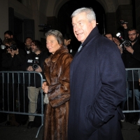 Foto Nicoloro G. 07/12/2011 Milano Apertura della stagione 2011-2012 del teatro alla Scala con il " Don Giovanni " di Mozart. nella foto Carlo Sangalli e signora