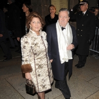 Foto Nicoloro G. 07/12/2011 Milano Apertura della stagione 2011-2012 del teatro alla Scala con il " Don Giovanni " di Mozart. nella foto Gian Valerio Lombardi e signora
