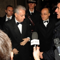 Foto Nicoloro G. 07/12/2012 Milano Tradizionale serata di Prima alla Scala quest’ anno sotto la neve. nella foto Mario Monti