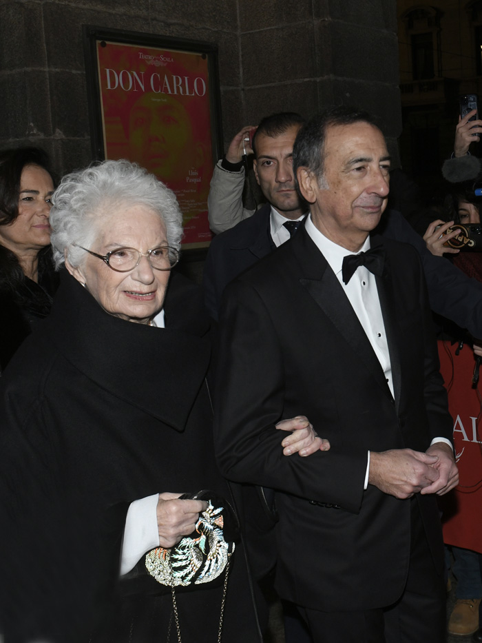 Foto Nicoloro G.   07/12/2023   Milano   Serata inaugurale della stagione lirica 2023/2024 del Teatro alla Scala. nella foto Liliana Segre con il sindaco Beppe Sala.