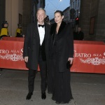 Foto Nicoloro G.   07/12/2023   Milano   Serata inaugurale della stagione lirica 2023/2024 del Teatro alla Scala. nella foto Linus con la moglie Carlotta Medas.