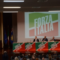 Foto Nicoloro G. 21/09/2013 Milano Prima assemblea della nuova Forza Italia con l' intervento del vice premier Angelino Alfano. nella foto Il tavolo della presidenza durante l'intervento di Angelino Alfano