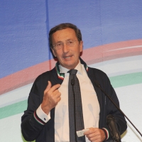 Foto Nicoloro G.  06/11/2010 Bastia Umbra  (Perugia)  Prima Convention di Futuro e Liberta’ – Manifesto per l’ Italia. nella foto Gianfranco Fini