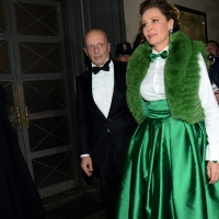 Foto Nicoloro G.  07/12/2015   Milano   Tradizionale inaugurazione della stagione 2015-2016 del Teatro alla Scala con l' opera ' Giovanna D' Arco ' di Giuseppe Verdi. nella foto Daniela Santanche' e Alessandro Sallusti.