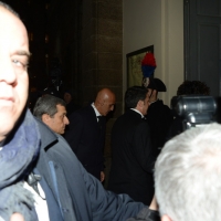 Foto Nicoloro G.  07/12/2015   Milano   Tradizionale inaugurazione della stagione 2015-2016 del Teatro alla Scala con l' opera ' Giovanna D' Arco ' di Giuseppe Verdi. nella foto l' arrivo di Matteo Renzi.