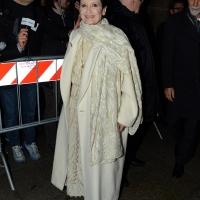 Foto Nicoloro G.  07/12/2015   Milano   Tradizionale inaugurazione della stagione 2015-2016 del Teatro alla Scala con l' opera ' Giovanna D' Arco ' di Giuseppe Verdi. nella foto Carla Fracci con il marito Beppe Menegatti.