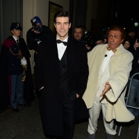 Foto Nicoloro G. 07/12/2015 Milano Tradizionale inaugurazione della stagione 2015-2016 del Teatro alla Scala con l' opera ' Giovanna D' Arco ' di Giuseppe Verdi. nella foto Roberto Bolle e dietro Dario Ballantini/Valentino.