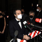Foto Nicoloro G.   Milano    Tradizionale apertura della stagione lirica alla Scala con l' opera ' Macbeth ' di G. Verdi. nella foto il governatore della Lombardia Attilio Fontana.