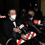 Foto Nicoloro G.   Milano    Tradizionale apertura della stagione lirica alla Scala con l' opera ' Macbeth ' di G. Verdi. nella foto il governatore della Lombardia Attilio Fontana.