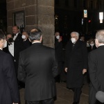 Foto Nicoloro G.   Milano    Tradizionale apertura della stagione lirica alla Scala con l' opera ' Macbeth ' di G. Verdi. nella foto l' arrivo alla Scala del Presidente Sergio Mattarella.