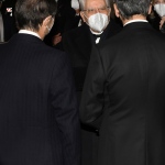 Foto Nicoloro G.   Milano    Tradizionale apertura della stagione lirica alla Scala con l' opera ' Macbeth ' di G. Verdi. nella foto l' arrivo alla Scala del Presidente Sergio Mattarella.