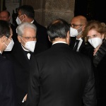 Foto Nicoloro G.   Milano    Tradizionale apertura della stagione lirica alla Scala con l' opera ' Macbeth ' di G. Verdi. nella foto il Presidente Sergio Mattarella arriva alla Scala con la figlia Laura.
