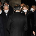 Foto Nicoloro G.   Milano    Tradizionale apertura della stagione lirica alla Scala con l' opera ' Macbeth ' di G. Verdi. nella foto il Presidente Sergio Mattarella arriva alla Scala con la figlia Laura.