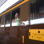 Foto Nicoloro G.   03/07/2021   Firenze   Primo viaggio inaugurale del Treno di Dante, convoglio storico che collega Firenze a Ravenna con quattro fermate intermedie. Da oggi 03 luglio fino al 10 ottobre prossimo effettuera\' viaggi di andata e ritorno nei fine settimana. nella foto l\' assessora del comune di Firenze Cecilia Del Re.