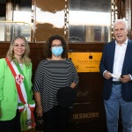 Foto NicoloroG.   03/07/2021   Firenze   Primo viaggio inaugurale del Treno di Dante, convoglio storicoche collega Firenze a Ravenna con quattro fermate intermedie. Da oggi 03 luglio fino al 10 ottobre prossimo effettuera\' viaggi di andata e ritorno nei fine settimana. nella foto, da sinistra, l\' assessora al Comune di Firenze Cecilia Del Re, la consigliera della regione Emilia-Romagna Manuela Rontini e il presidente della regione Toscana Enrico Rossi.
