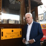 Foto Nicoloro G.   03/07/2021   Firenze   Primo viaggio inaugurale del Treno di Dante, convoglio storico che collega Firenze a Ravenna con quattro fermate intermedie. Da oggi 03 luglio fino al 10 ottobre prossimo effettuera\' viaggi di andata e ritorno nei fine settimana. nella foto il governatore della Toscana Enrico Rossi.