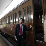 Foto Nicoloro G.   03/07/2021   Firenze   Primo viaggio inaugurale del Treno di Dante, convoglio storico che collega Firenze a Ravenna con quattro fermate intermedie. Da oggi 03 luglio fino al 10 ottobre prossimo effettuera\' viaggi di andata e ritorno nei fine settimana. nella foto il capotreno Alessandro Nichifor.