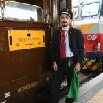 Foto Nicoloro G.   03/07/2021   Firenze   Primo viaggio inaugurale del Treno di Dante, convoglio storico che collega Firenze a Ravenna con quattro fermate intermedie. Da oggi 03 luglio fino al 10 ottobre prossimo effettuera' viaggi di andata e ritorno nei fine settimana. nella foto il capotreno Alessandro Nichifor.